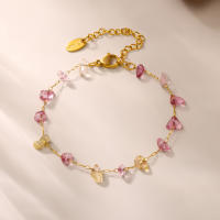Collar Rosa pulsera de las señoras conjunto de Maple inoxidable de Piedra natural de las cuentos Collar de las mujeres collar de la joyería de lujo de regalo - details 6