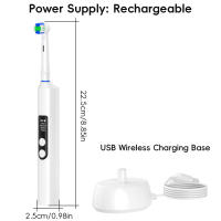 Cepillo De Dientes Eléctrico Inalámbrico Con Rotación Inteligente Recargable Compatible Con Cabezas De Repuesto Oral B 4 Modos De Limpieza Profunda Y Suave Timer Incluye Estuche De Viaje - details 8
