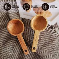 Cuchara de madera para café en madera de haya, para medir granos de café, granos enteros, granos molidos o té, 15 ml - details 1