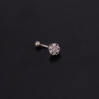 Piercing De Titanio Puro Para Oreja Rook Helix Tragus Lobe Barbell Curvado CZ Joyería De Cartílago Para Mujer - details 8