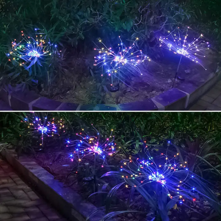 Lámpara Solar De Jardín IP65 LED Decorativa Para Exterior Luz De Fuego De Noche Impermeable Con Batería De Litio Para Paisaje - 1