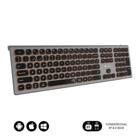 Teclado Inalámbrico Subblim Master/ Gris y Negro - 1