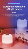 Lámpara Nocturna LED Recargable Con Control Remoto Y Interruptor Táctil Para Lectura En La Habitación Blanco RGB Ajustable Portátil - details 9