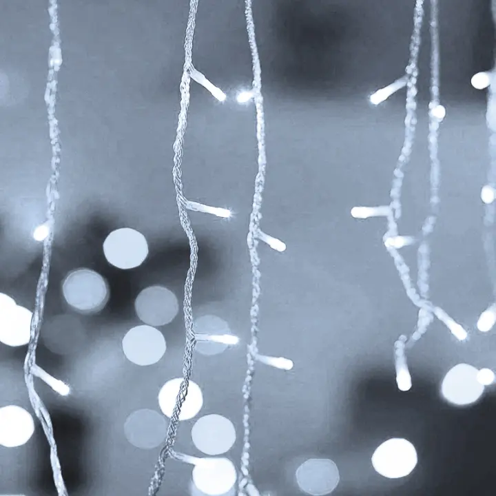 Curtain LED De Navidad 5M Luz Exterior Cadena De Luces De Navidad Para Jardín Eaves Decoración De Fiesta Y Boda 110V 220V - 1