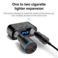Adaptador De Cargador De Coche Con Dos Oquedades De Encendedor De Coche PD 22W QC3.0 Splitter De Encendedor De Coche ABS Y PC Con Pantalla De Voltaje Digital - details 0
