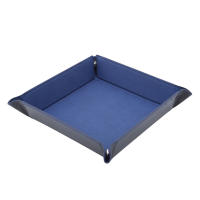 Mesa De Trabajo Organizadora Creativa Plegable De Cuero PU Valet Trinket Collapsible Moneda Billetera Llavero Caja De Almacenamiento Moderna Ecológica - details 7