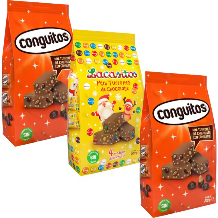 Lacasa pack mini turrones Lacasitos 200g y 2x conguitos mini turrones 200g - 1