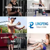 Set De Bandas De Resistencia Para Ejercicio 5 Tubos Con Anclaje De Puerta Manijas Para Piernas Y Tobillos Y Barril De Fitness - details 6