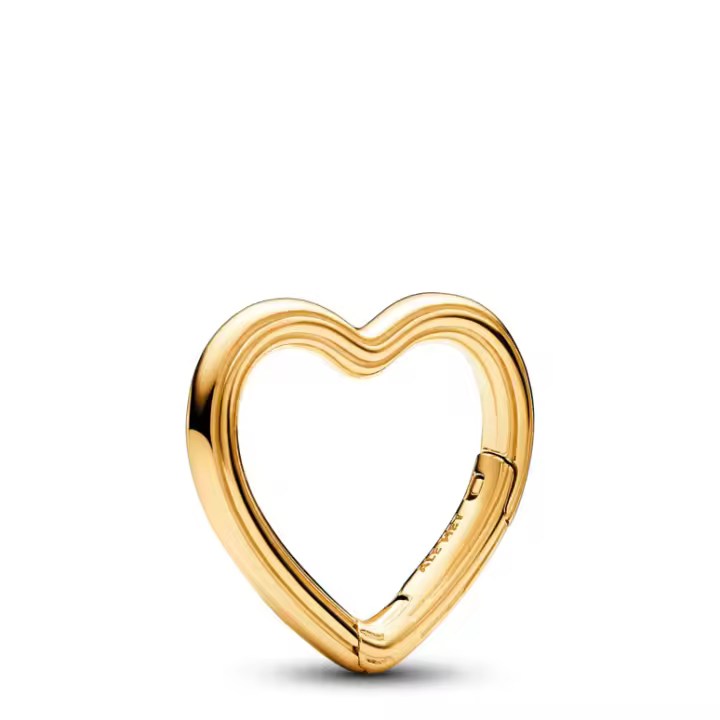 Pandora Link Conector Corazón recubrimiento en oro 760081C00 , para Mujer - 1