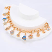 Encanto Pulsera popular con colgante de ancla y estrella de mar de aleación estilo vacaciones oceánicas para damas - details 14