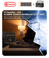 Flashfish P63 Estación de energía portátil,  520Wh/140400mAh generador solar con batería de litio, salida 500W AC, 5 salidas DC, 4 salidas USB, salida máxima de 1000W, para viajes al aire libre, camping y hogar - details 0