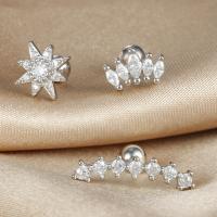 Juego De 3 Piezas De Aretes De Acero Inoxidable Para Mujer Joyería De Punto De Oído Moda Aretes De Lóbulo Tragus Helice Y Cartílago - details 8