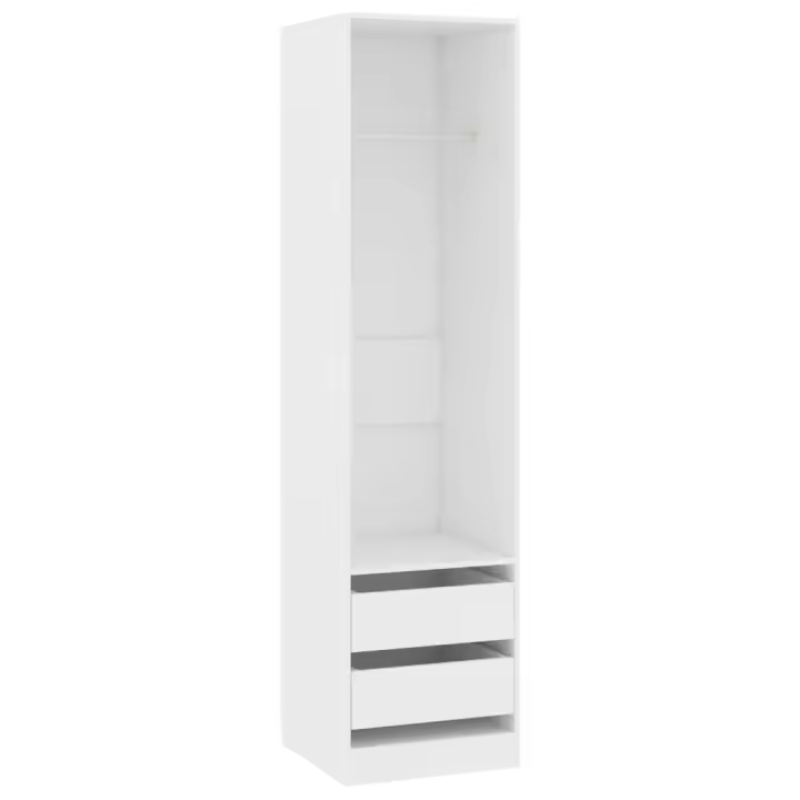 Armarario con caja de Madera contrachapada Blanco 50x50x200 cm - 1