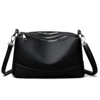 Bolso De Hombro Para Mujer 2024 Gran Capacidad Con Tres Capas De Cremalleras Color Sólido De PU Cuero Bolso Cruzado De Moda - details 26