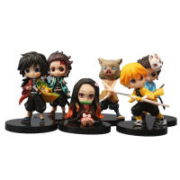 Figura De Acción Demon Slayer Kimetsu No Yaiba Kamado Tanjirou Con Agatsuma Zenitsu Nezuko Kyoujurou PVC Modelo Juguete Regalo Para Fans De Anime - details 1