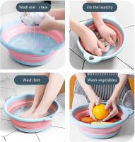 Lavabo plegable, paquete de 2, 5 l, lavabo plegable para exteriores, multiusos, cubeta de plástico portátil - details 4