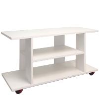 Henor. Mesa con Ruedas Madera FSC®. Mod. Pilar 80-90-100-110 x 40 x 65.5 cm. Ruedas Giro 360º con Freno. - details 4