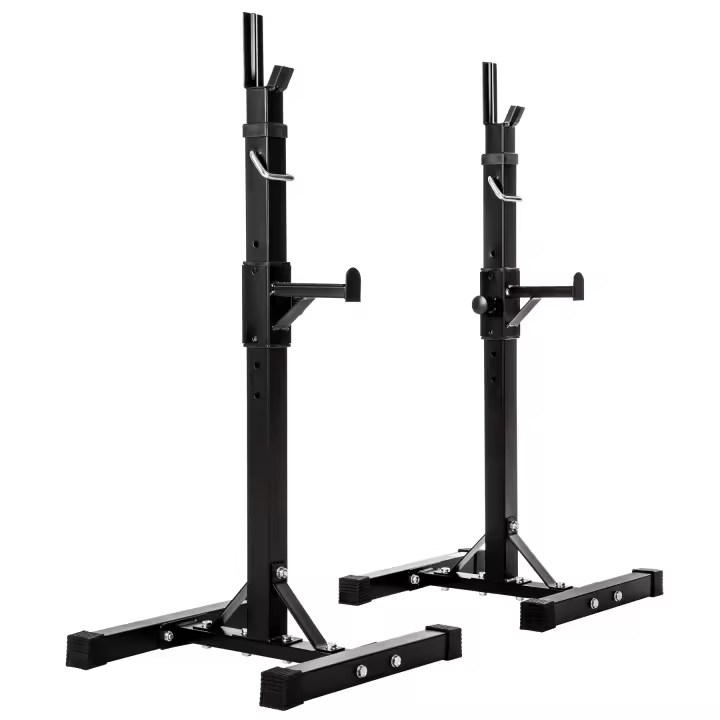 Tectake - Soporte para pesas  Patas antideslizantes  Estructura muy robusta y firme con capacidad de hasta aprox. 150 kg  Ajustable en 12 posiciones - 1