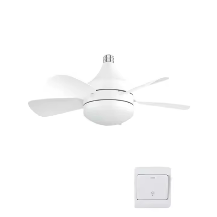 Pequeña luz de ventilador 82-265v voltaje universal tipo flor ventilador interior iluminación una luz dos - 1