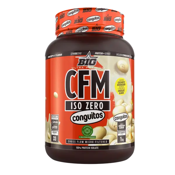 Big Proteína CFM ISO ZERO sabor Conguitos - Aislado de Suero de Alta Calidad 1kg | Sin Lactosa y Bajo en Grasas - 1