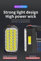 Linterna LED Portátil Recargable Con Carga Solar 4 Modos Impermeable Para Senderismo Camping Emergencias Lámpara Torcha Fuerte - details 4
