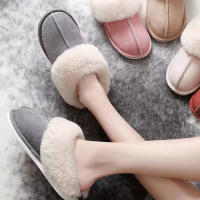 Zapatillas De Casa Para Hombres Y Mujeres Invierno Antideslizantes De Plush Cálido Con Suela Gruesa Zapatos De Piso Cómodos Y Talla Verdadera - details 1
