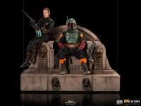 Iron Studios Star Wars The Mandalorian Estatua 1/10 Deluxe Art Scale Boba Fett & Fennec on Throne 23 cm - details 0