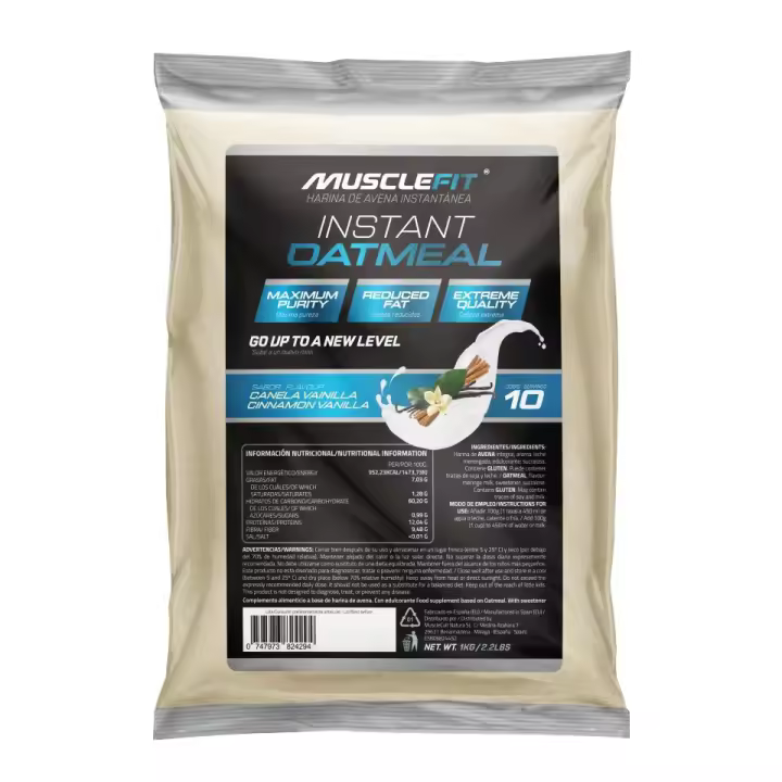 Harina de Avena 1 kg - MuscleFit│Oatmeal│Bajo en grasas│Calidad│Avena│Musclecult Rincón - 1