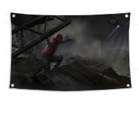 Bandera De Spiderman De Marvel 1pc MINISO Poliéster Para Exterior Decoración De Habitación Estilo Aesthetic Con Cuatro Agujeros - details 8