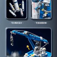 MOC Serie Creativa De Aeronáutica Bloques De Construcción Espacial Rocket Craft Set De Base Estación De Lanzamiento Para Niños Juguetes De Bloques De Plástico ABS Regalo Para Niños - details 10
