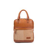 SARA BAGS | Mochila Bolso 2 en 1 para Mujer | Rafia Natural y Polipiel Ecológica | Cremallera Superior + Compartimentos Internos | Asas Cortas y Correas Ajustables | Estilo Mediterráneo | Modelo SXXX240554 - details 1