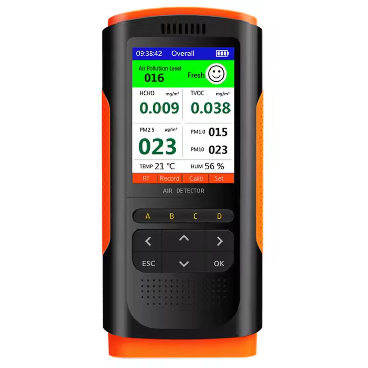 Detector de formaldehído calidad del aire PM2.5 PM1.0 PM10 tvoc LCD Monitores nuevo - 1