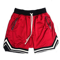 Shorts De Fitness Para Hombre Verano Gimnasio Baloncesto Deportes Entrenamiento Correr Secado Rápido Pantalones Cortos De Correr Con Bolsillos Cierre De Cremallera - details 7