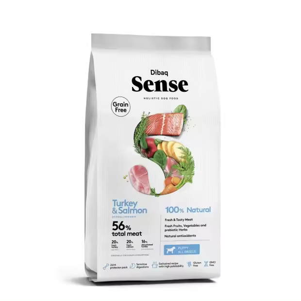 Dibaq Sense Grain Free Puppy Salmón y Pavo 12 Kg - 1