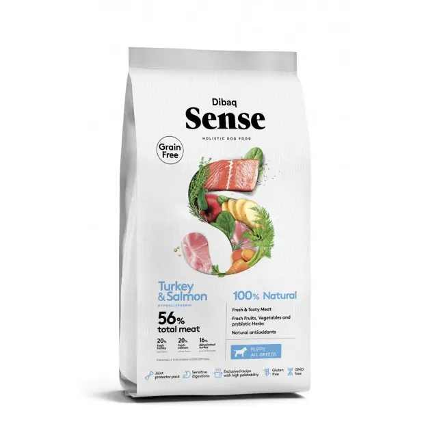 Dibaq Sense Grain Free Puppy Salmón y Pavo 2 Kg - 1
