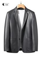 Chaqueta De Cuero Para Hombre 2025 Corte Ajustado Moda De Alta Calidad Chaqueta De Moda Para Otoño E Invierno Con Cierre De Un Solo Botón - details 5
