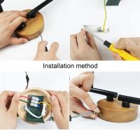 Lámpara De Pared Ajustable En Ángulo Para Dormitorio Y Sala De Estar LED Retro De Madera Elm Iluminación Multilámpara E27 Moderna Y Simplicidad - details 7