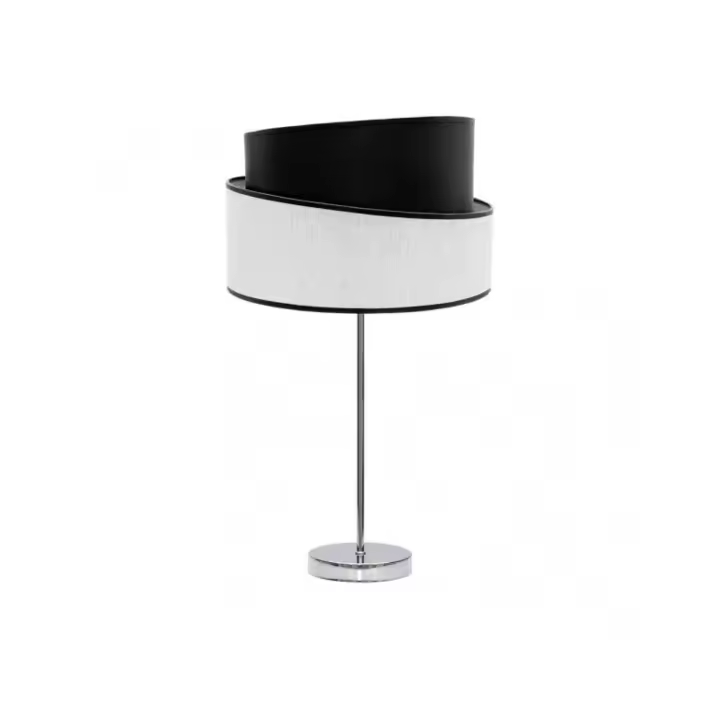 Fabrilamp - Sobremesa Alto Hara 1xe27 Cromo/blanco-negro 66x35x35 Cm - 1