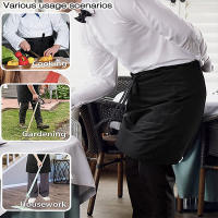 Delantal de Camarero Negro impermeable y anticrustante para el trabajo de cocina de hostelería delantal de Medio longitudinal - details 3