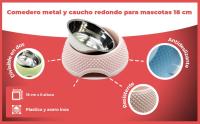 Banner - Comedero metal y caucho redondo para mascotas