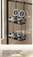 Rack De Almacenamiento Para Baño Colgante Sobre Puerta Caddy De Ducha Doble Capa Organizador De Estante De Ducha Moderno Y Sencillo - details 8