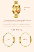 Reloj De Pulsera De Moda Para Mujeres Y Hombres Marca Japonesa Casual Reloj De Cuarzo Impermeable Acero Inoxidable Dorado - details 9