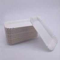 100Pcs Bandeja Rectangular Para Pastel De Papel Blanco Utensilios De Cena Desechables Tamaño 16*10.5 Cm Material Plástico - details 5