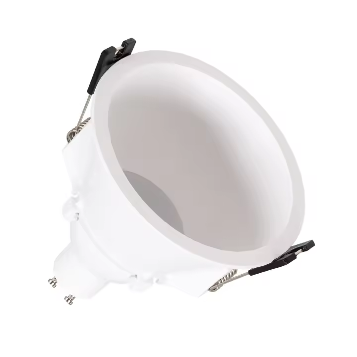 Ledkia Foco Downlight Cónico GU10 6W Corte Ø 85 mm PC No Flicker 3000K Negro Blanco Cálido - 1