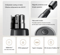 XIAOMI Mijia Cortauñas Eléctrico Portátil Para Hombres Recargable Painless Clipper Afeitadora De Pestañas Y Orejas - details 1