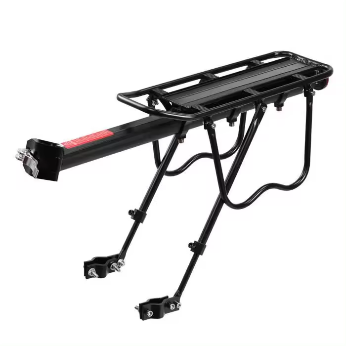 Portabicicletas trasero para bicicleta de montaña, soporte para tija de sillín, con reflector y guardabarros, instalación rápida universal - 1