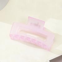 Pinza Para El Cabello De Plástico Mate De Color Puro Tendencia Para Mujeres Accesorios De Pelo Clips Rectangulares Pastel Grandes - details 10