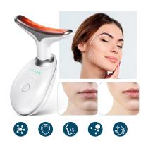 Masajeador De Cuello Con Levantamiento Facial LED De Tres Modos De Luz Dispositivo De Rejuvenecimiento De Piel Eléctrico Herramienta De Belleza Blanca - details 5