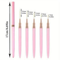 LULAA Set De Pinceles Para Arte De Uñas Con Línea Fina Para Dibujar Punk Y Detalles Longitud De Línea Larga Para Manicura Y Uñas Gel - details 8