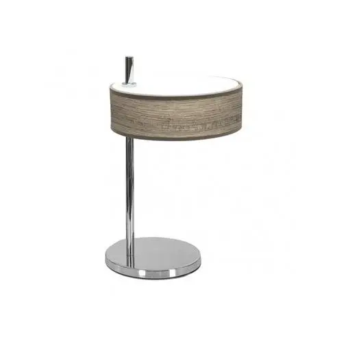 Lámpara de Mesa FABRILAMP Haiti Cromo/Madera Gris 37x22x26 Cm - 1